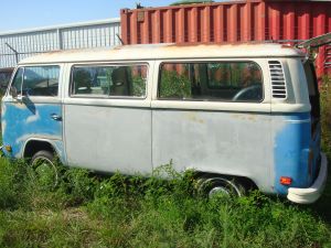 1978 VW Bus Charlie Shew Just Passing Thru Garage